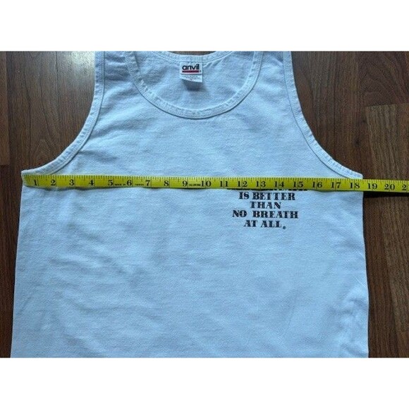 HOGS BREATH SALOON Tank Top White SML Key West Florida Better than No Breath VTG - Picture 5 of 8